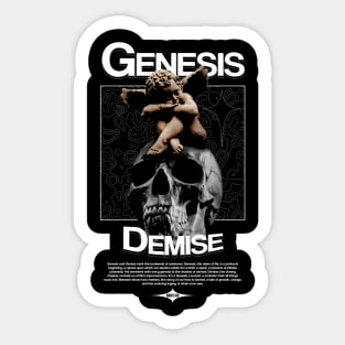 Genesis Demise Angel Skull Streetwear Graphic Design Sticker